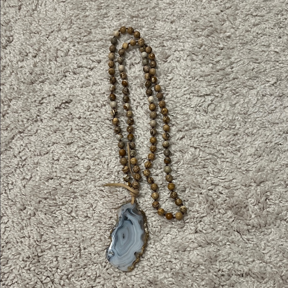 Natural Stone Pendant Necklace